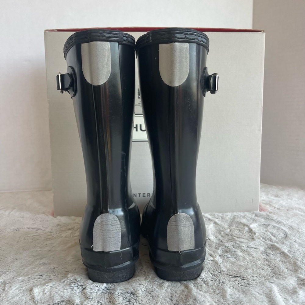 Hunter Glossy Black Boots Little Girl  Size 13B - Picture 5 of 13